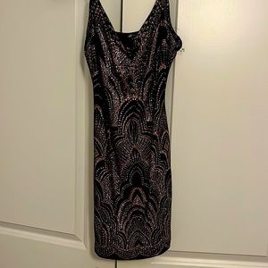 Jump apparel (Dillards) Gatsby dress. Sparkly roaring 20’s pattern.